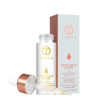 24k Rose Gold Elixir Skin Make Up Oil For Face Essential Oil Before Primer Foundation