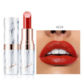 Marble Lipstick Moisturizer Lips Makeup 9 Colors Red