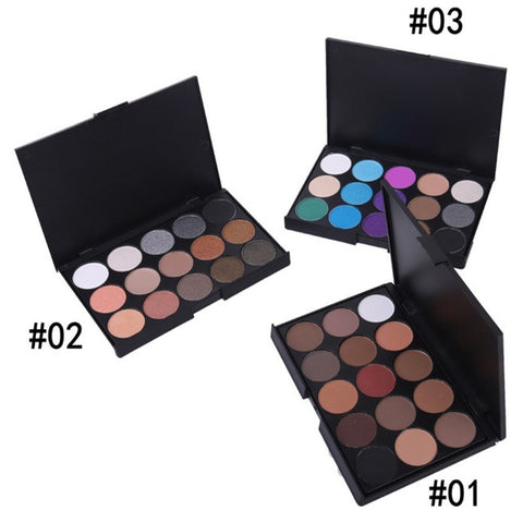 3 style Eye Shadow 15 Color Professional Nude Eyeshadow Palette